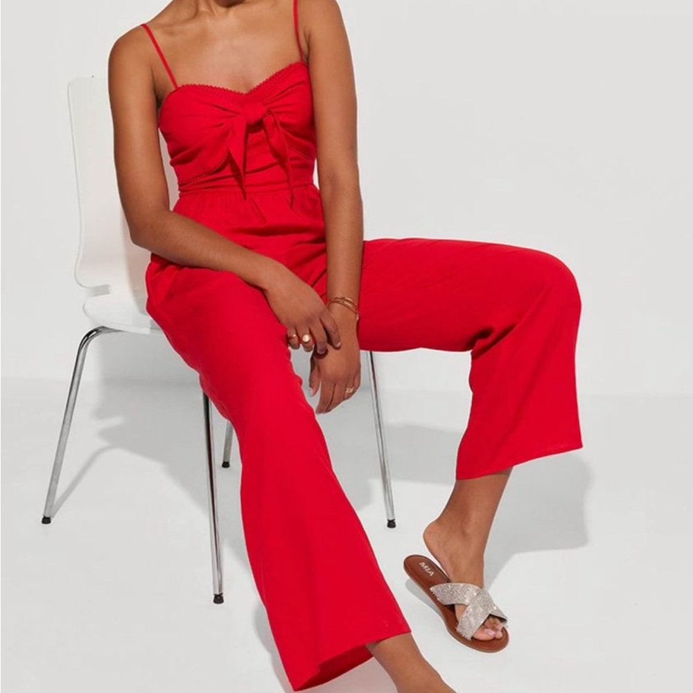 Super versatile red jumpsuit - new with tags